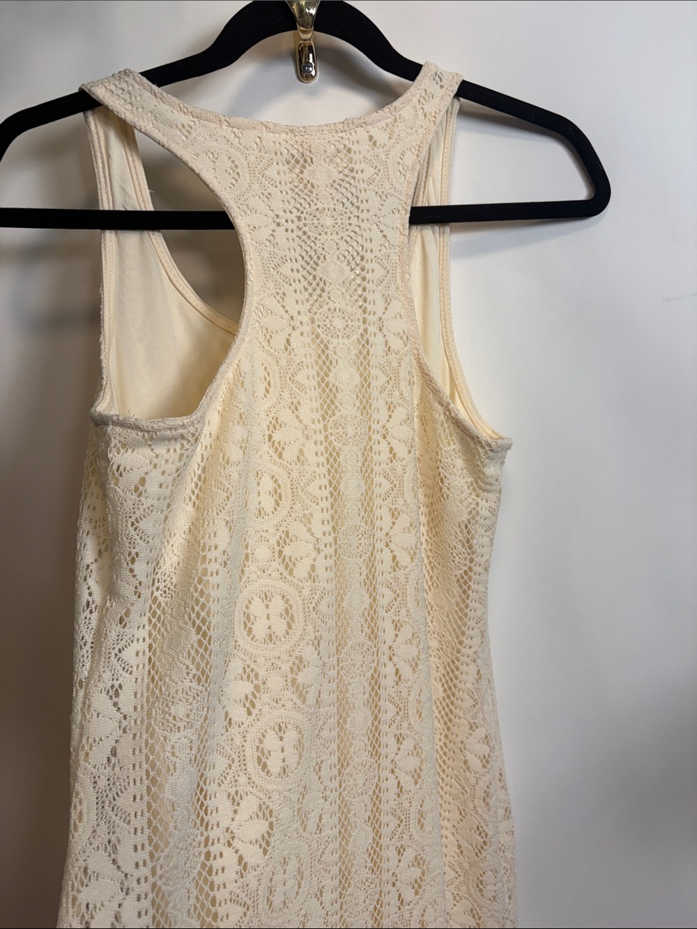 No Boundaries Cream Lace Racerback Maxi Dress - Picture 7 of 11